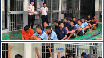 Rutan Kelas IIB Pangkalan Brandan Gelar Ikrar Pemasyarakatan Zero Halinar, Razia Gabungan, Tes Urine, dan Penyuluhan Bahaya Narkoba