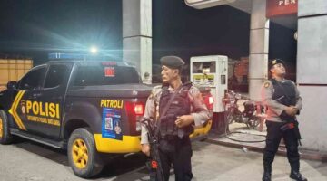 Sat Samapta Polres Batu Bara Laksanakan Patroli Rutin Roda-4 Malam Hari – Cek Persedian BBM di Lima SPBU, Kamtibmas Aman Kondusif