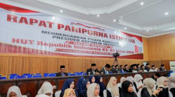 Bupati Batu Bara Hadiri Paripurna Istimewa Pidato Kenegaraan HUT ke-81 Kemerdekaan RI
